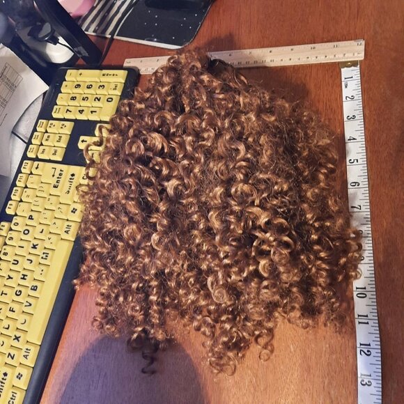 NEW ! 13 Inch Long Hair Spiral Curly Wig Dark Golden main image 5
